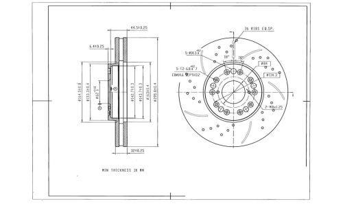 Диск тормозной Avantech перфорированный, арт. BR2702S