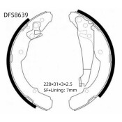 Колодки тормозные барабанные Double Force, комплект на ось (4 шт), арт. DFS8639