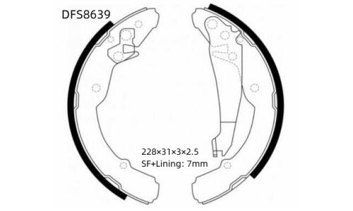 Колодки тормозные барабанные Double Force, комплект на ось (4 шт), арт. DFS8639