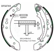 Колодки тормозные барабанные Double Force, комплект на ось (4 шт), арт. DFS8769