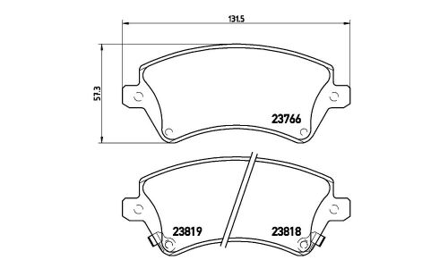 Колодки тормозные Brembo дисковые, арт. P83064