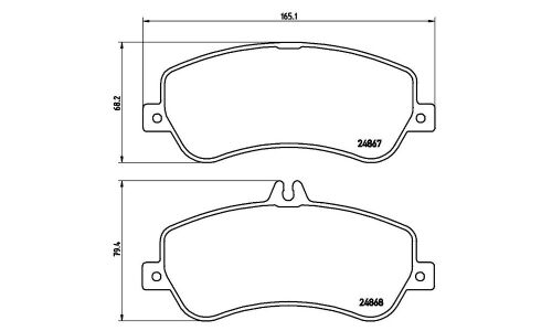 Колодки тормозные Brembo дисковые, арт. P50086