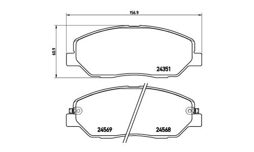 Колодки тормозные Brembo дисковые, арт. P30036