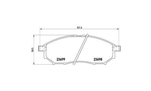 Колодки тормозные Brembo дисковые, арт. P56058