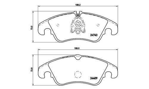 Колодки тормозные Brembo дисковые, арт. P85098