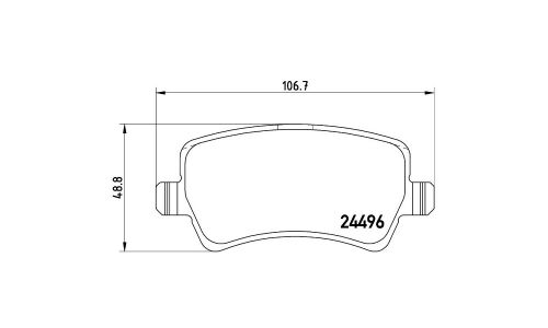 Колодки тормозные Brembo дисковые, арт. P24078