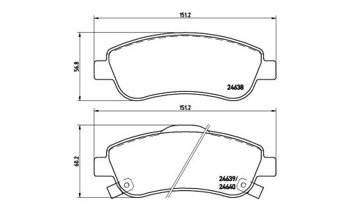 Колодки тормозные Brembo дисковые, арт. P28045