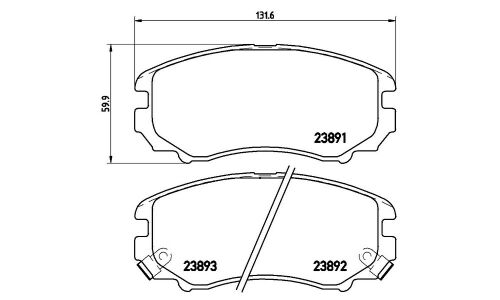 Колодки тормозные Brembo дисковые, арт. P30018