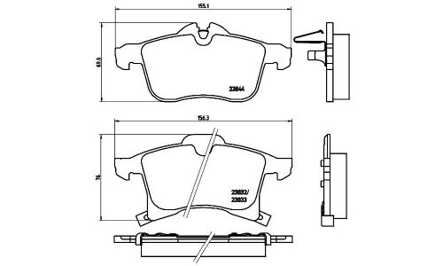 Колодки тормозные Brembo дисковые, арт. P59045