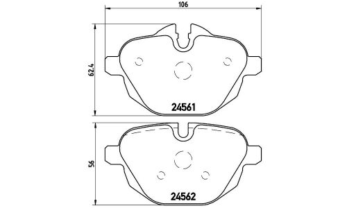 Колодки тормозные Brembo дисковые, арт. P06064