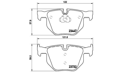 Колодки тормозные Brembo дисковые, арт. P06056