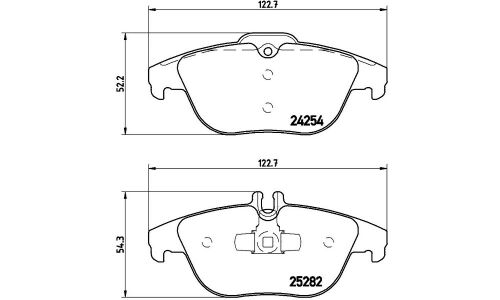 Колодки тормозные Brembo дисковые, арт. P50104