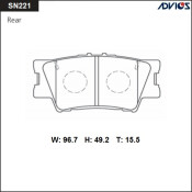 Колодки тормозные ADVICS дисковые, арт. SN221