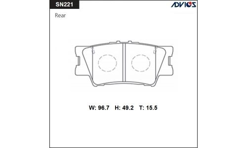 Колодки тормозные ADVICS дисковые, арт. SN221