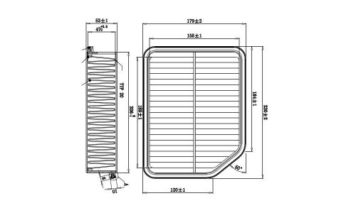 Фильтр воздушный Double Force A-974, арт. DFA2330