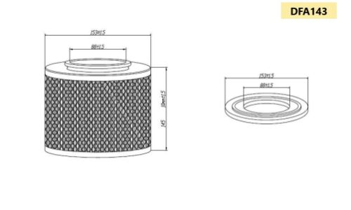 Фильтр воздушный DOUBLE FORCE, арт. DFA143