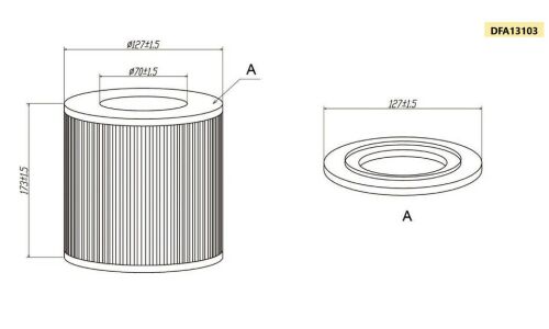 Фильтр воздушный DOUBLE FORCE DFA13103