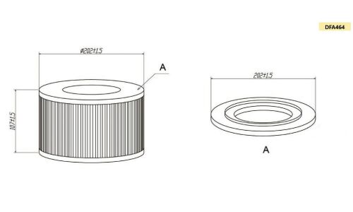 Фильтр воздушный Double Force A-464, арт. DFA464