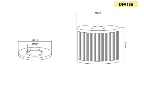 Фильтр воздушный Double Force A-136, арт. DFA136