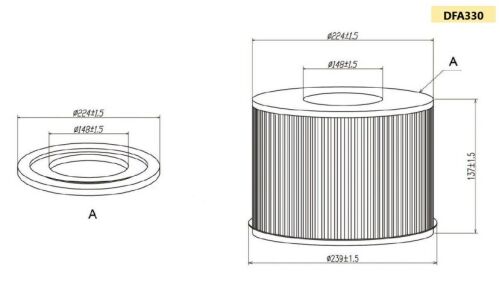 Фильтр воздушный Double Force A-330, арт. DFA330
