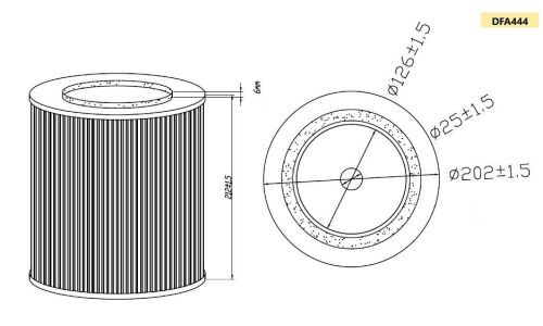 Фильтр воздушный Double Force A-444, арт. DFA444