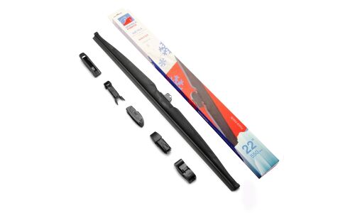 Щетка стеклоочистителя Double Force 550мм (22") каркасная, зимняя, крепления J-Hook, Side Pin (P&H), Pinch Tab, Push Button, 1 шт, арт. DFW22