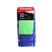 Салфетки iSky, для ухода за автомобилем, микрофибра, 320х200/430х320/640х400мм, фиолетовая, синяя, зеленая, 3 шт, арт. iMC-03S