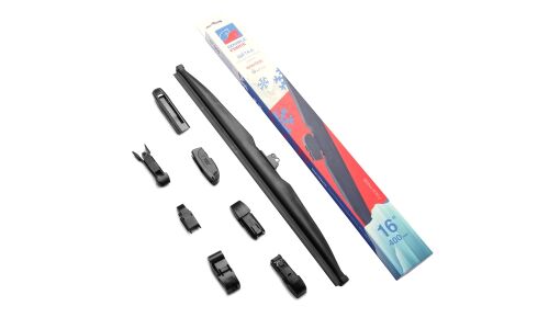 Щетка стеклоочистителя Double Force 400мм (16") каркасная, зимняя, крепления J-Hook, Side Pin (P&H), Pinch Tab, Push Button, 1 шт, арт. DFW16