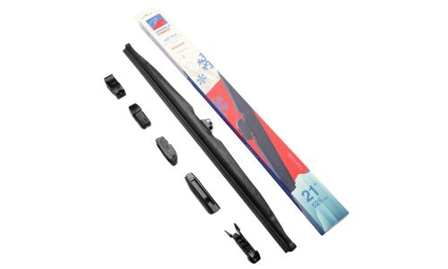 Щетка стеклоочистителя Double Force 525мм (21") каркасная, зимняя, крепления J-Hook, Side Pin (P&H), Pinch Tab, Push Button, 1 шт, арт. DFW21
