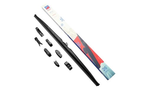 Щетка стеклоочистителя Double Force 650мм (26") каркасная, зимняя, крепления J-Hook, Side Pin (P&H), Pinch Tab, Push Button, 1 шт, арт. DFW26