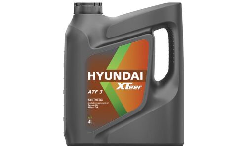 Масло трансмиссионное Hyundai XTeer ATF 3 синтетическое, Dexron IIIH, 4л, арт. 1041009