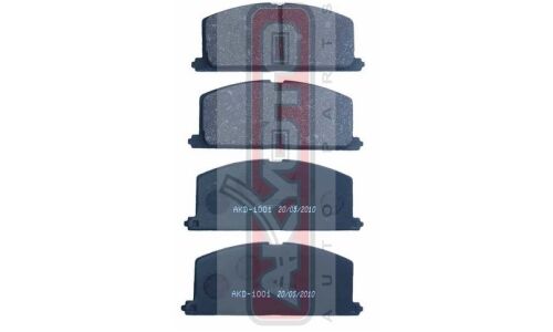 Колодки тормозные дисковые Akyoto, передние, комплект на ось (4 шт), арт. AKD-1001