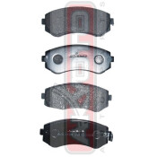 Колодки тормозные дисковые Akyoto, передние, комплект на ось (4 шт), арт. AKD-1104