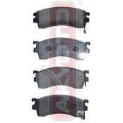 Колодки тормозные дисковые Akyoto, передние, комплект на ось (4 шт), арт. AKD-1188