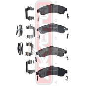 Колодки тормозные дисковые Akyoto, передние, комплект на ось (4 шт), арт. AKD-0882