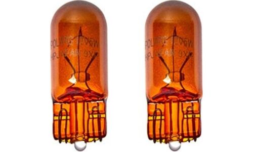 Лампа Koito (Polarg) Silver Coating Bulb WY5W (W2.1x9.5d, T10), 12В, 5Вт, с серебряным покрытием, оранжевая при включении, комплект 2 шт, арт. P7613A
