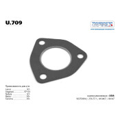 Прокладка приемной трубы выхлопной системы Transmaster Universal, паронитовая металлосодержащая, арт. u.709