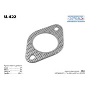 Прокладка приемной трубы выхлопной системы Transmaster Universal, паронитовая металлосодержащая, арт. u.422