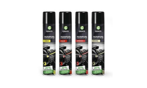 Полироль-очиститель пластика Dashboard Cleaner глянцевый блеск Вишня, 750мл. Grass, арт. 120107-2