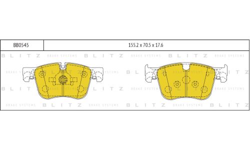 Колодки тормозные Blitz дисковые, арт. BB0545