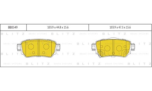 Колодки тормозные Blitz дисковые, арт. BB0549