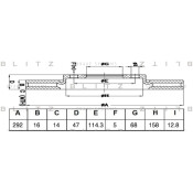 Диск тормозной Blitz, арт. BS0494