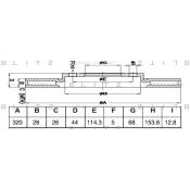 Диск тормозной Blitz, арт. BS0495
