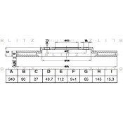 Диск тормозной Blitz, арт. BS0528