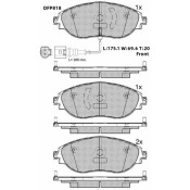 Колодки тормозные дисковые Double Force, передние, комплект на ось (4 шт), арт. DFP818