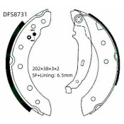 Колодки тормозные барабанные Double Force, комплект на ось (4 шт), арт. DFS8731