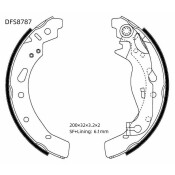 Колодки тормозные барабанные Double Force, комплект на ось (4 шт), арт. DFS8787