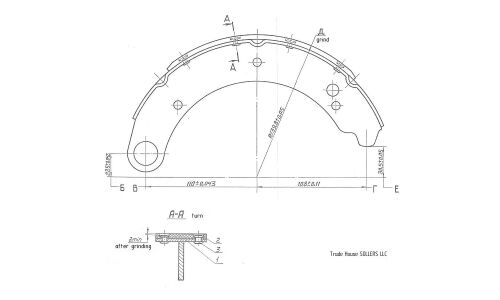 Колодки тормозные барабанные Double Force, комплект на ось (4 шт), арт. DFS8249