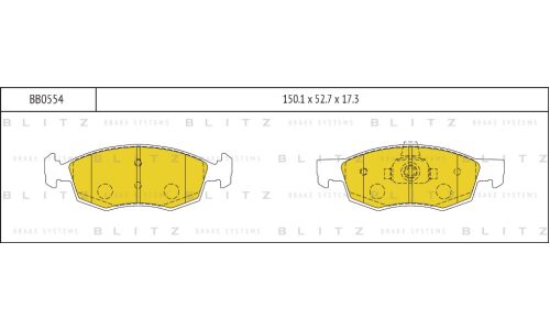 Колодки тормозные Blitz дисковые, арт. BB0554