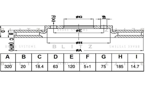Диск тормозной Blitz, арт. BS0500